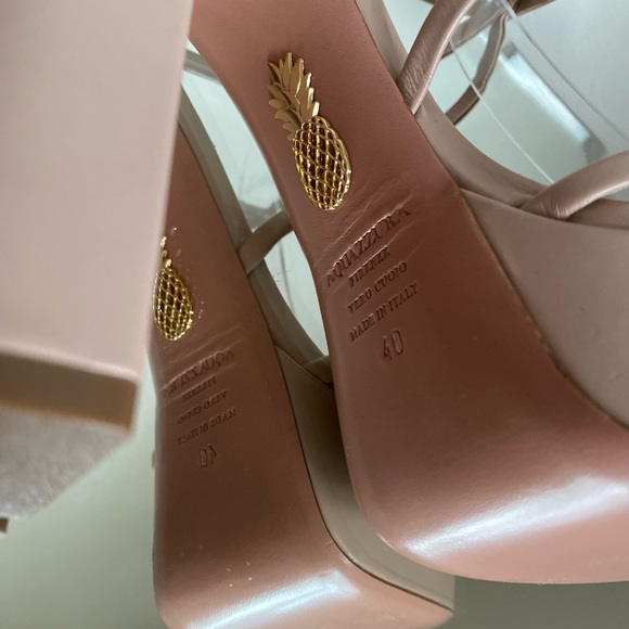 New AQUAZZURA Gin 140 Leather Platform Sandals - Pastel Pink
$895 40 - Picture 15 of 15